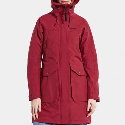Red Thelma Waterproof Parka