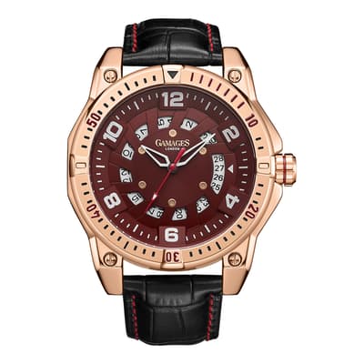 Men's Gamages Of London Limited Edition Hand Assembled Adventurer Automatic Rose Red