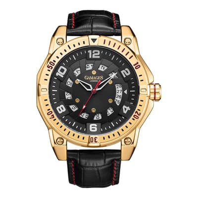 Men's Gamages Of London Limited Edition Hand Assembled Adventurer Automatic Gold Black