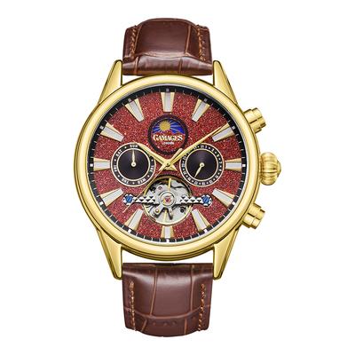 Men's Gamages Of London Limited Edition Hand Assembled Telescope Automatic Gold Cherry