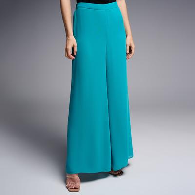 Blue Wide Leg Elasticated Trousers