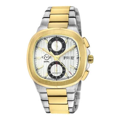 GV2 Potente Chronograph Men's Swiss Automatic White Stainless Steel Watch