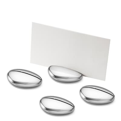 Set of 4 Sky Table Chrome Card Holders including 24 Cards