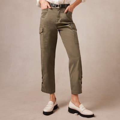 Khaki Cargo Chino Trousers