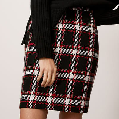 Red Check Mini Skirt