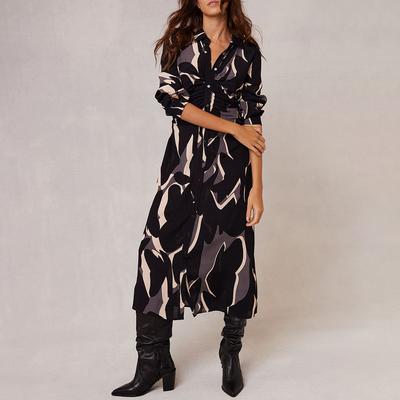 Ivy Print Midi Shirt Dress