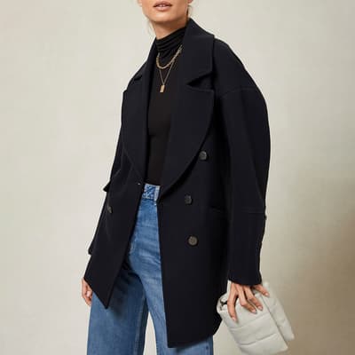 Navy Double Breasted Pea Coat