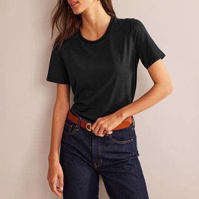 Black Pure Cotton Crew T-shirt