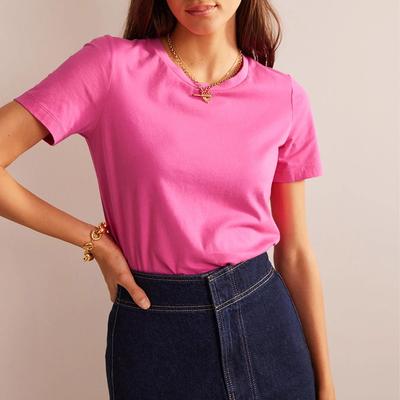 Pink Pure Cotton Crew T-shirt
