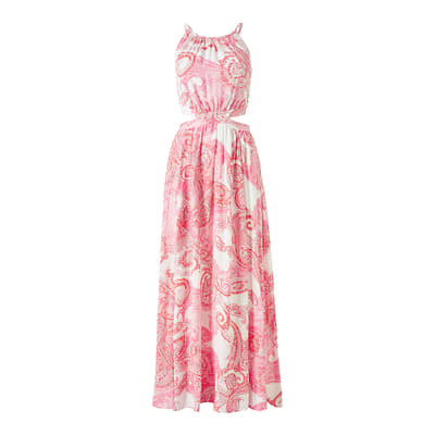Pink & White Arabella Duchess Maxi Dress