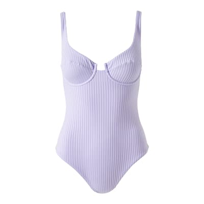 Lavender Ribbed Sanremo Waves Swimsuit