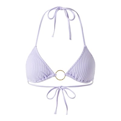 Lavender Miami Ribbed Bikini Top