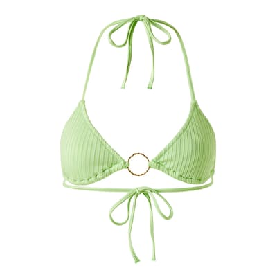 Lime Miami Ribbed Bikini Top