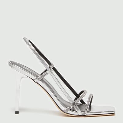 Silver Henry Leather Heels