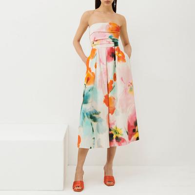 Multi Yunak Cotton Midi Dress
