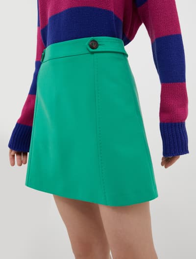 Green Scudo Mini Skirt
