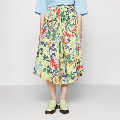 Multi Fabriano Floral Cotton Skirt