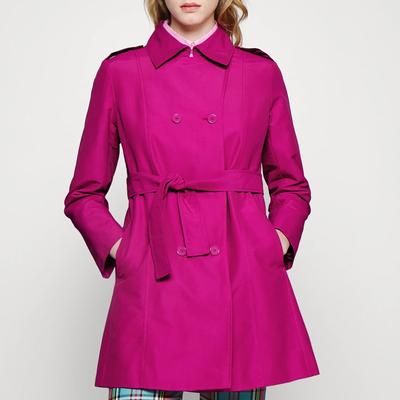Pink Milove Cotton Blend Trench Coat