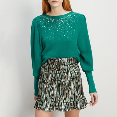 Green Cardiff Knitted Jumper