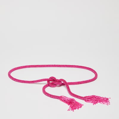 Pink Frangia Beaded Belt