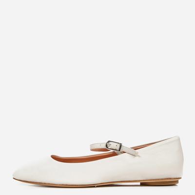 White Liv Leather Pumps