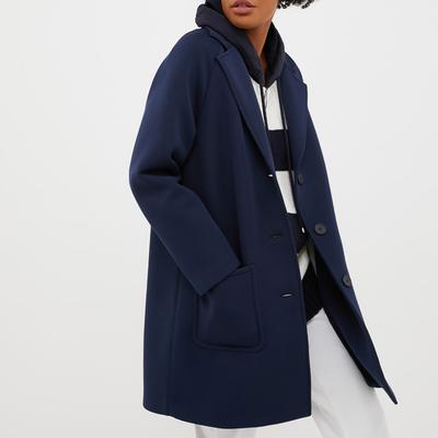 Navy Cedrata Button Coat