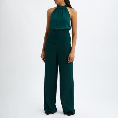 Dark Green Iquando Halter Neck Jumpsuit