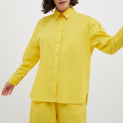Yellow Velours Cotton Shirt
