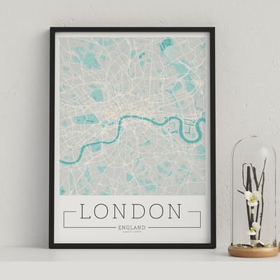 London Map 44x33cm Framed Print 44x33cm Framed Print