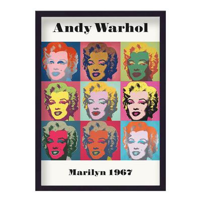Nine Marilyn 1967 Art Poster 44x33cm Framed Print