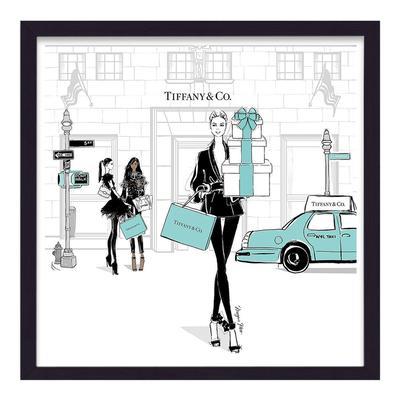 Tiffany & Co Store Gift Shopping 33x33cm Framed Print