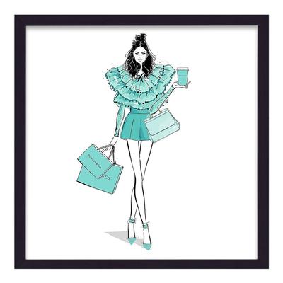 Tiffany & Co Ruffle Top 44x33cm Framed Print