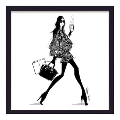 Walking In Givenchy 44x33cm Framed Print