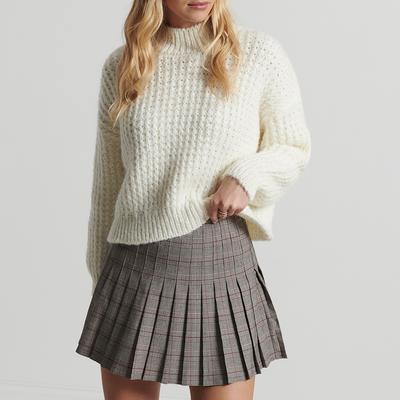 Cream Wool Blend Textured Jumper