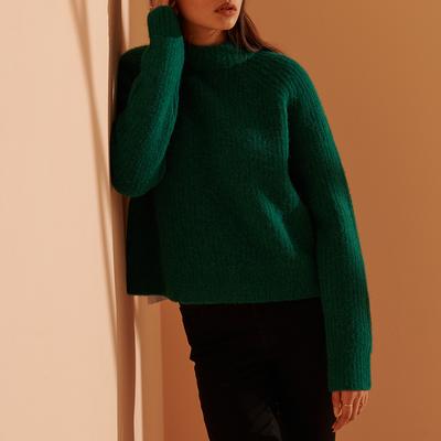 Green Wool Blend Super Lux Jumper
