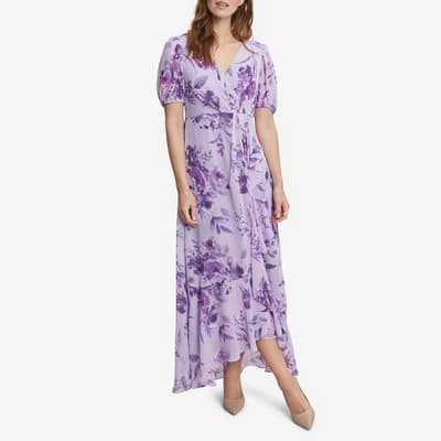 Lilac Elda Long Printed Dress