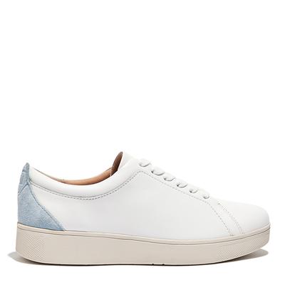 White & Blue Suede Trainer 