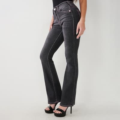 Washed Black Becca Bootcut Stretch Jeans
