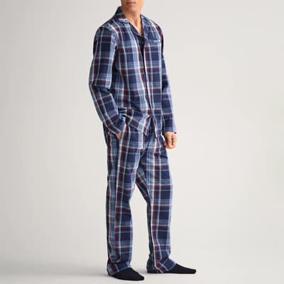 Multi Check Pajama Set Shirt And Trousers