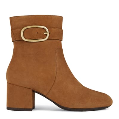 Brown Suede Eleana Ankle Boot