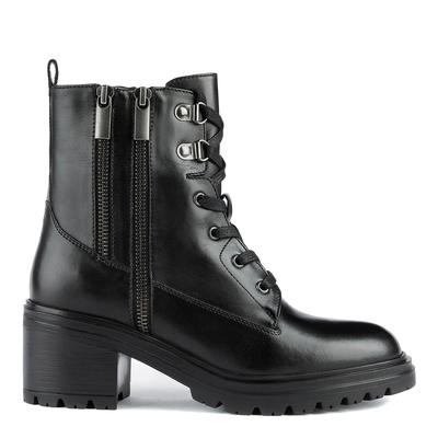 Black Leather Damiana Ankle Boot