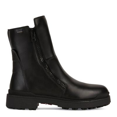 Black Leather Nevegal Ankle Boot
