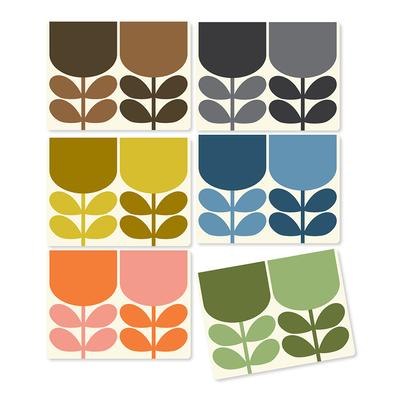 Set of 6 Block Flower Placemats