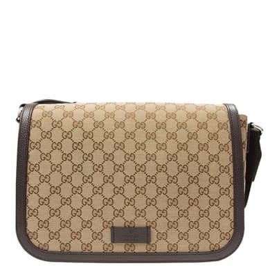 Brown Gucci GG Canvas Crossbody Bag