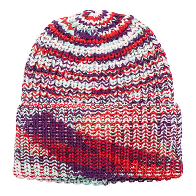 Red Blue Pink Knitted Hat