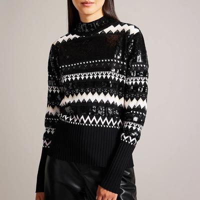 Navy Limara Sparkle Fairisle Sweatshirt