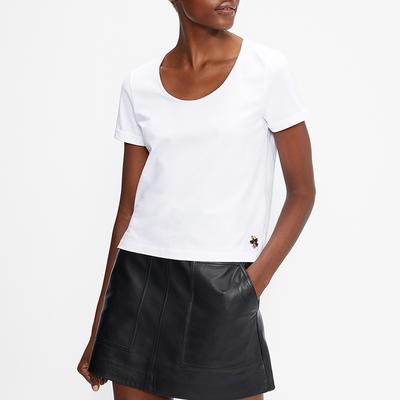 White Miarna Easy Fit Cotton T-Shirt