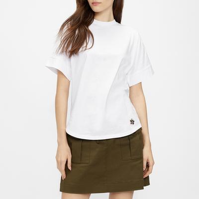 White Erisana Easy Fit Cotton T-Shirt