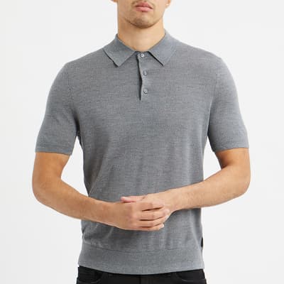 Grey Merino Core Polo Shirt