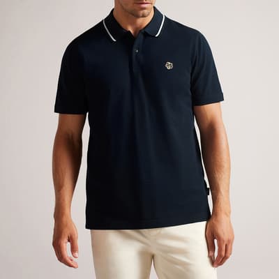 Navy Camden Cotton Polo Shirt